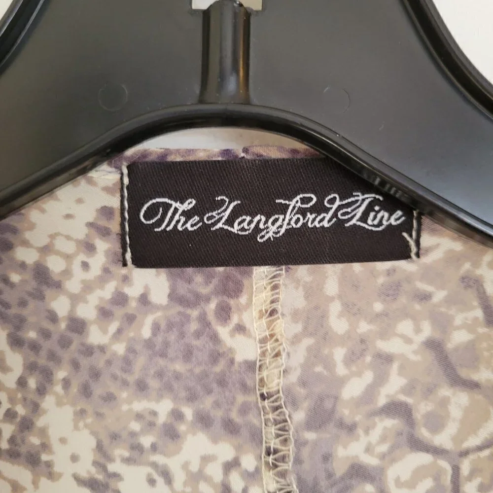 The Langford Line Reptile Snake Animal Print Sheer Open Front Shawl Cardigan Sm